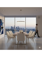 Cadeira estofada Olivia branca 